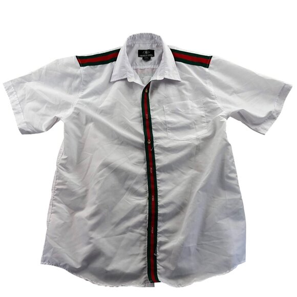 Brooklyn State Mens Shirt Size 4XL Short Sleeve Button-Up Classic Casual Travel - Picture 1 of 9